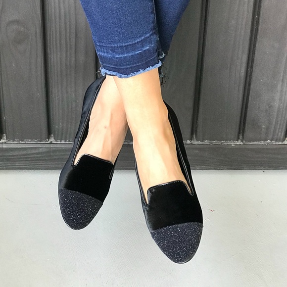 Black Luxe Velvet Plush Suede Boyfriend Loafers - Picture 3 of 8